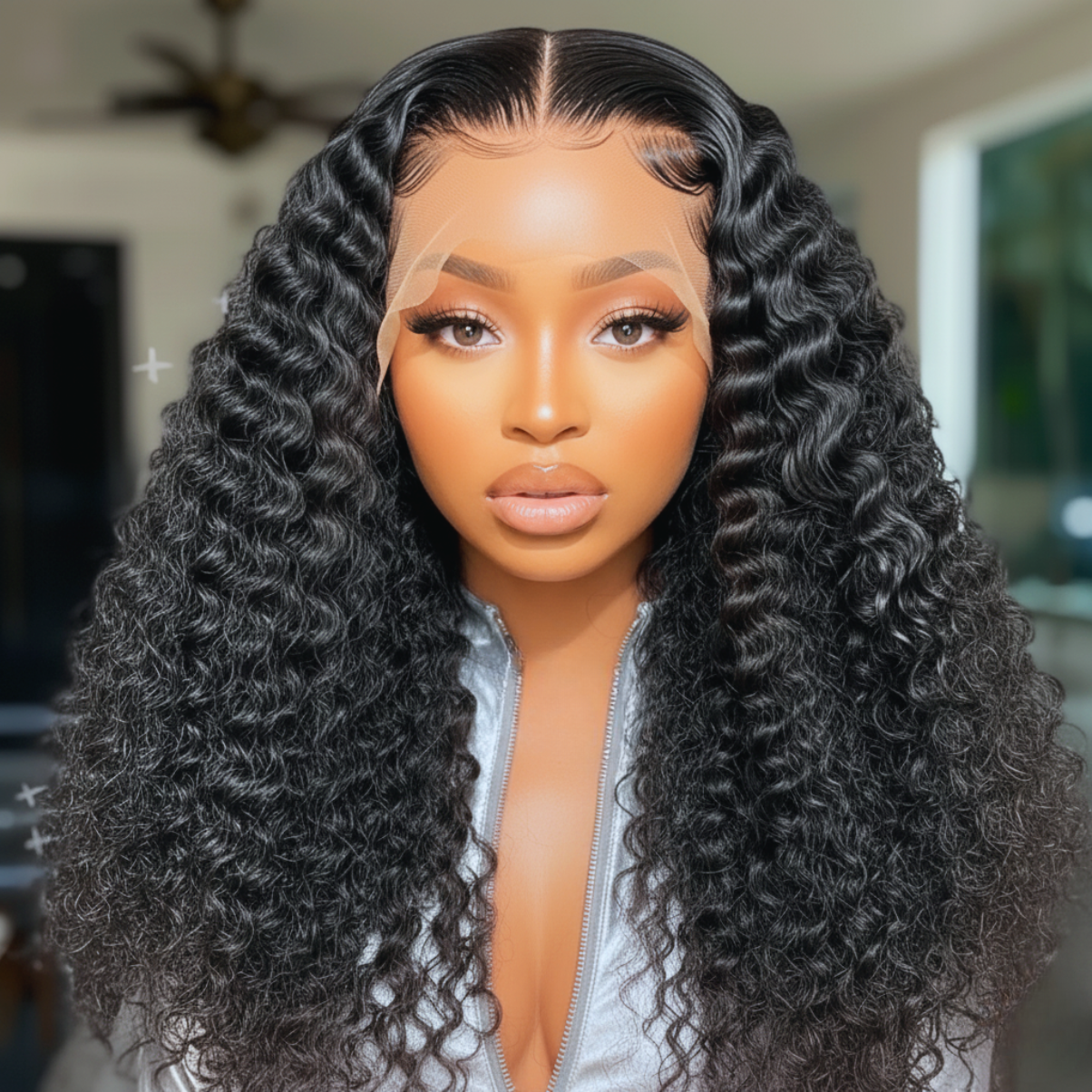 15A Natural Black 13x6 HD Lace Frontal Wig Human Hair Straight 180% Density 18"-40"