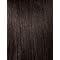 Smooth dark brown human hair wig with natural shine and straight texture