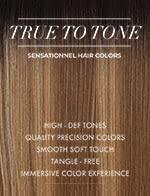 True to Tone human hair wig with high-def tones, smooth soft touch, tangle-free for natural styling