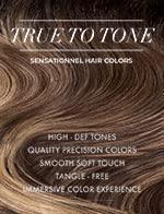True to Tone human hair wig with high-def, tangle-free, smooth soft touch color precision