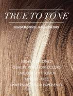 True to Tone human hair color swatches with natural highlights and smooth texture