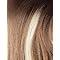 Natural-looking human hair wig with blended blonde highlights and soft texture