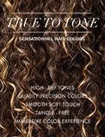 True to Tone human hair wig with high-def tones, smooth soft touch, tangle-free curls for natural styling