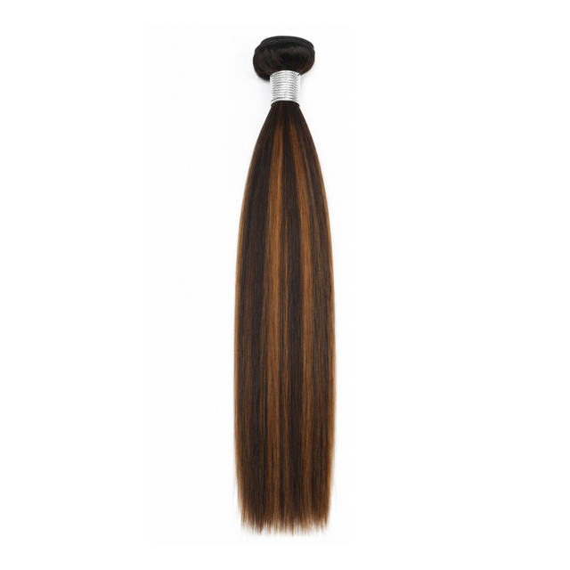 Highlight 2/4 Straight Single Hair Bundle | 100% Natural Virgin Human Hair