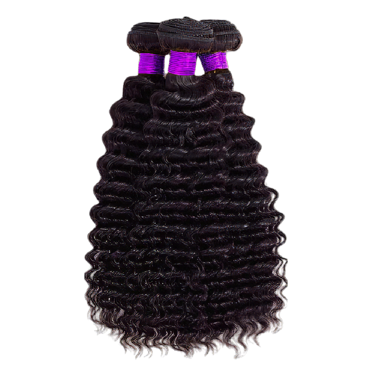 10A Deep Wave 3-piece Bundle Set | 100% Natural Virgin Human Hair