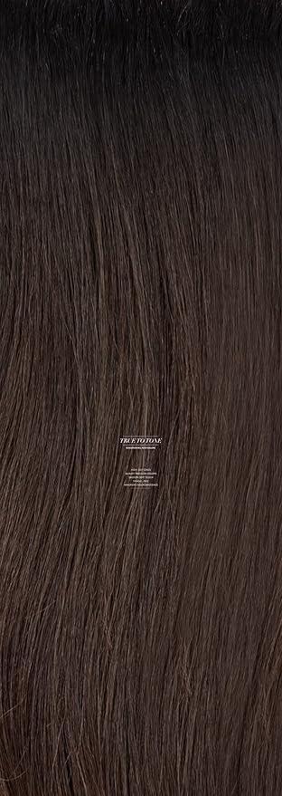 Smooth dark brown human hair bundles with natural shine and straight texture for versatile styling
