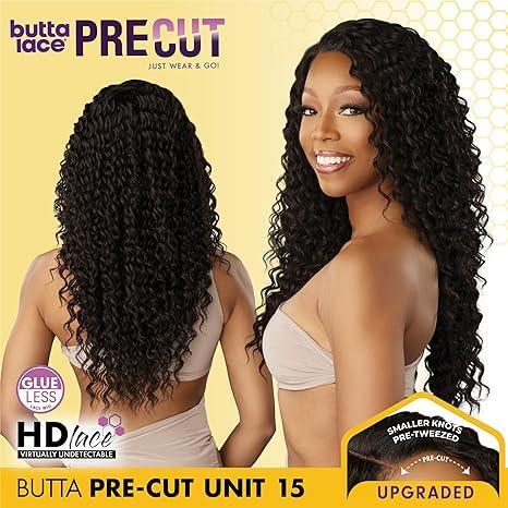Butta Lace Pre-Cut Human Hair Wig with Deep Curls, HD Lace Front, Glueless Design for Natural Look