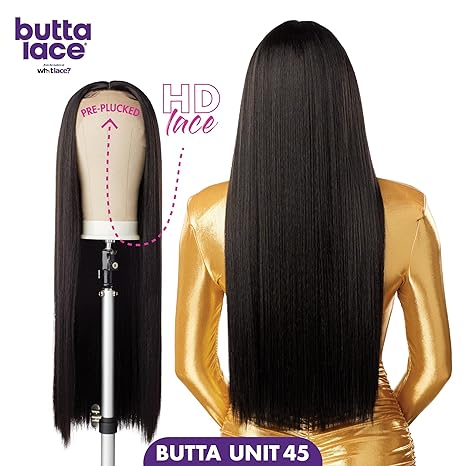 Veradolls Sensationnel Butta Unit 45: Wide 5" Deep Part Lace Front Wig
