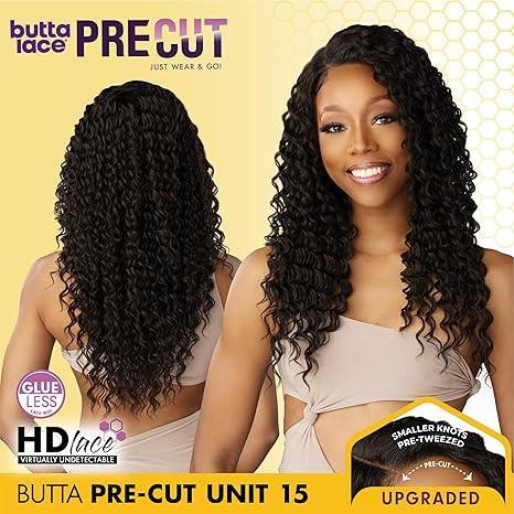 Butta Lace Pre-Cut Human Hair Wig with Deep Curls, HD Lace, Glueless Fit, Pre-Tweaked for Natural Look
