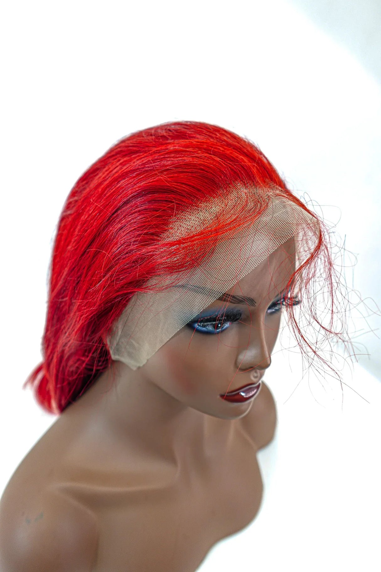 15A Fire Red Bob Straight 13x4 HD Super Natural Hairline Lace Wig | 100% Human Hair 180% Density