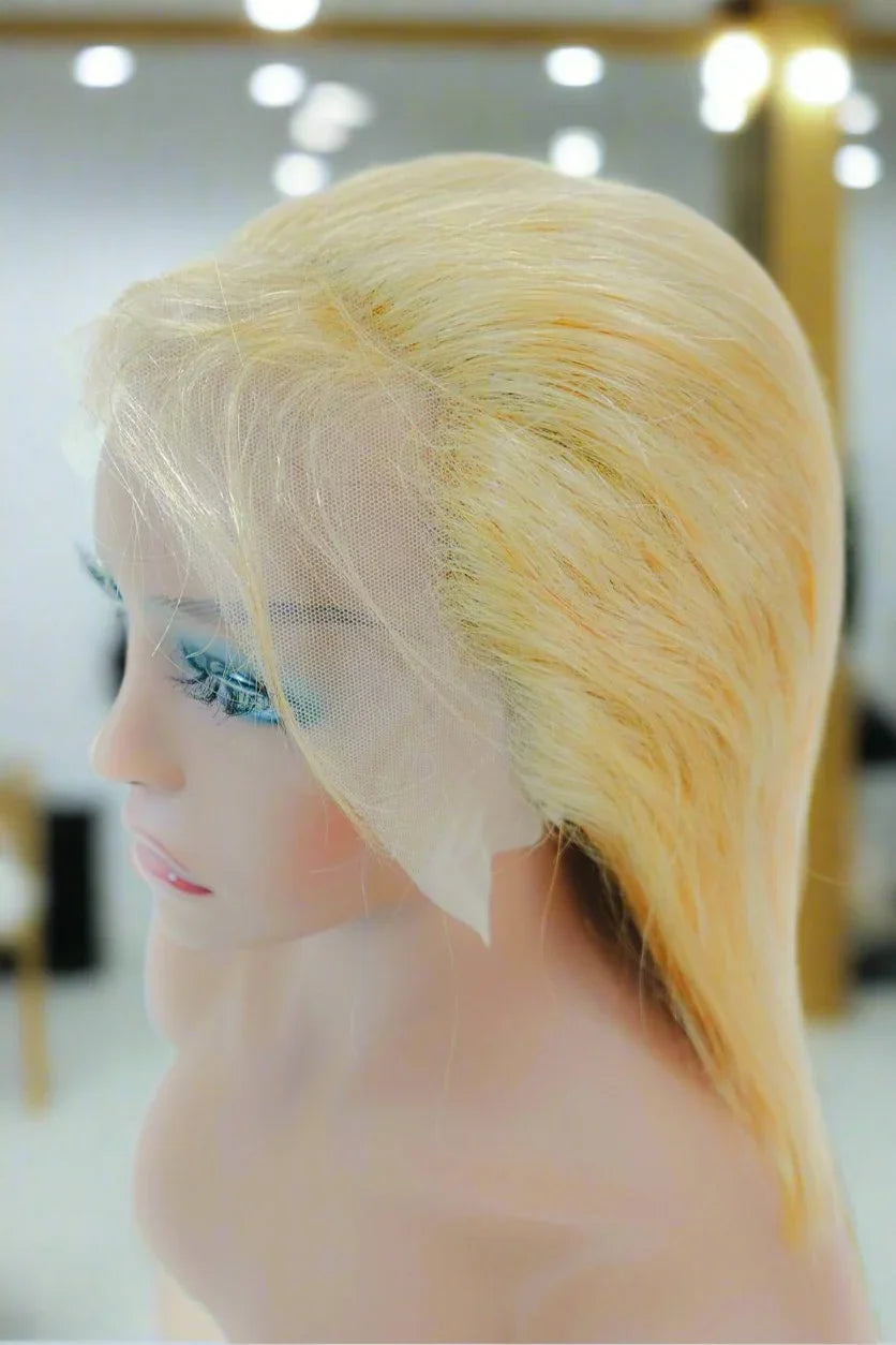 15A Grade Blonde 613 Bob Silky Straight Glueless HD 13x4 Lace Front Wig | 100% Human Hair 180% Density