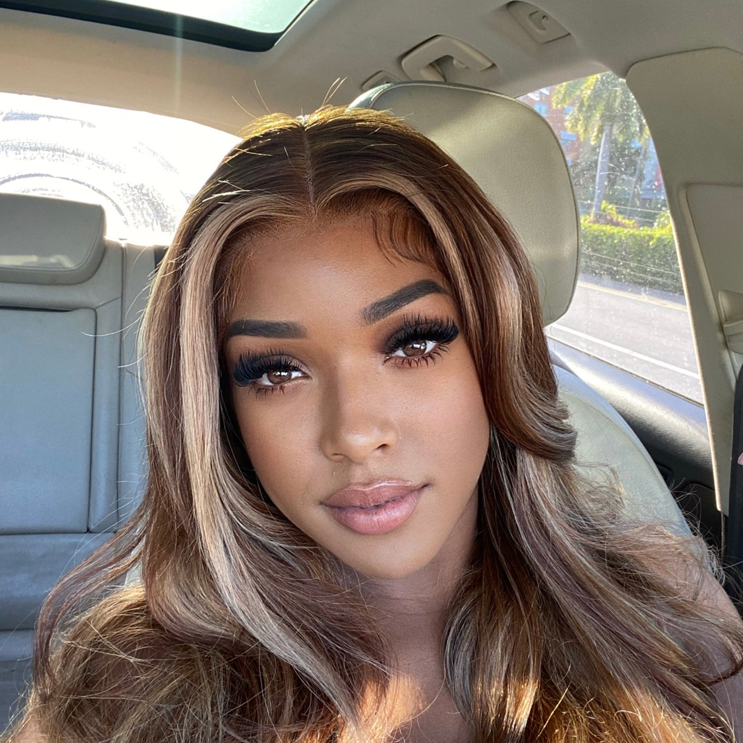 13x4 Glueless Honey Blonde Highlight Straight HD Super Natural Hairline Lace Wig | 100% Human Hair 180% Density