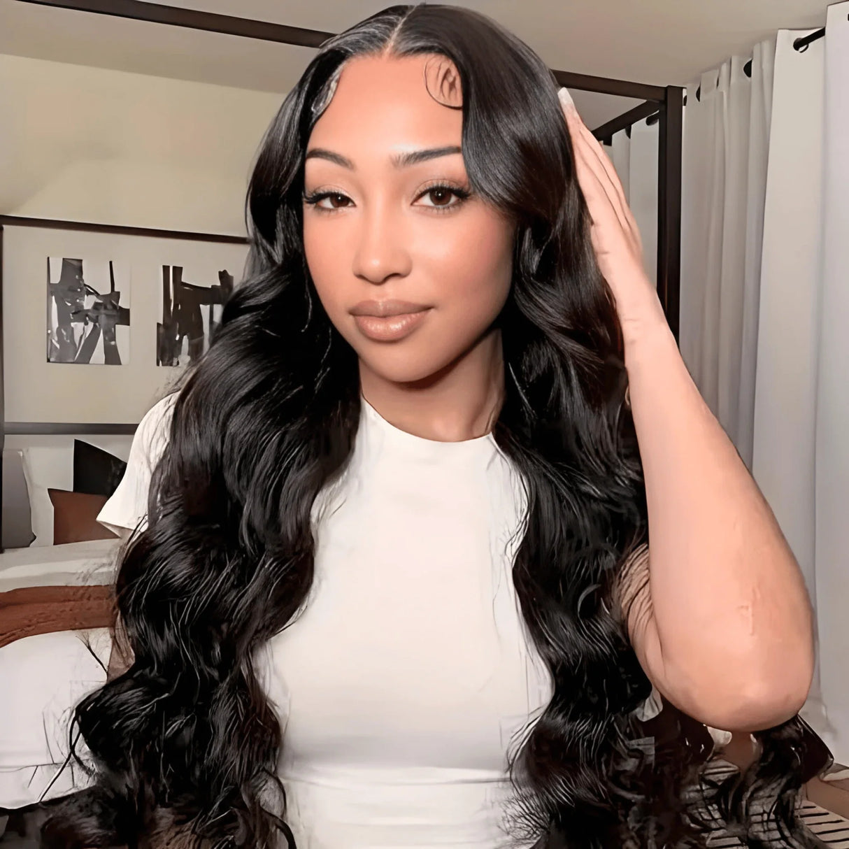 Body Wave 15A Grade Transparent Full Frontal 13x4 Wig 180 Density Natural