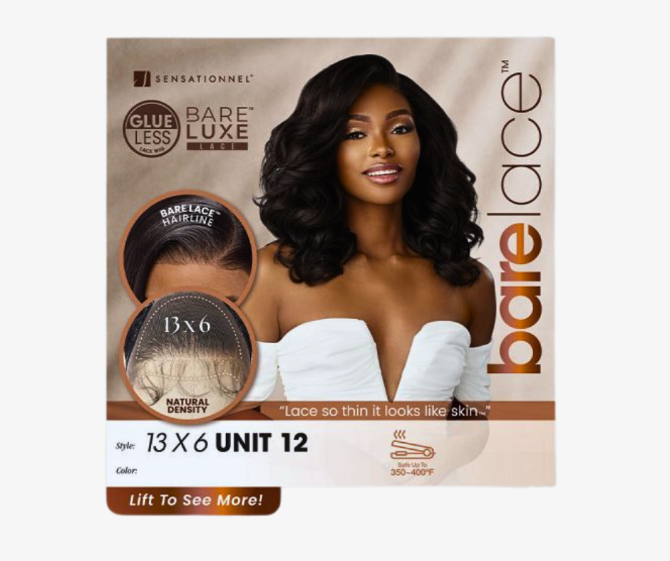 Bare Lace Sensationnel Natural Black Glueless Lace Wig 13x6 Unit 12