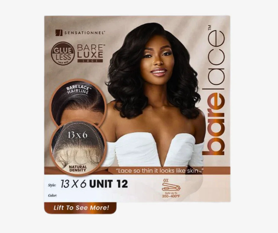 Bare Lace Sensationnel Natural Black Glueless Lace Wig 13x6 Unit 12