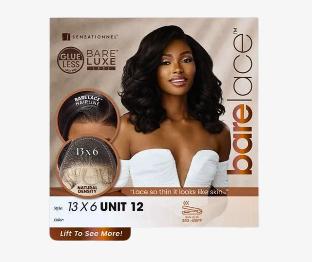 Bare Lace Sensationnel Natural Black Glueless Lace Wig 13x6 Unit 12