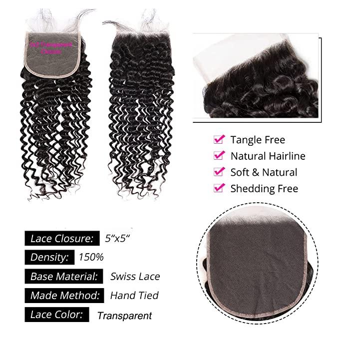 Vera Dolls 180% Density | 5x5 Bohemian Closure HD Lace Undetectable | Long Closure 100% Human Hair - Premium from VeraDolls - Just $49.99! Shop now at VeraDolls