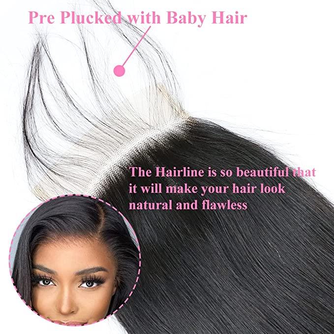 Vera Dolls 180% Density | 5x5 Straight Closure HD Lace Undetectable | Long Closure 100% Human Hair - Premium from VeraDolls - Just $49.99! Shop now at VeraDolls
