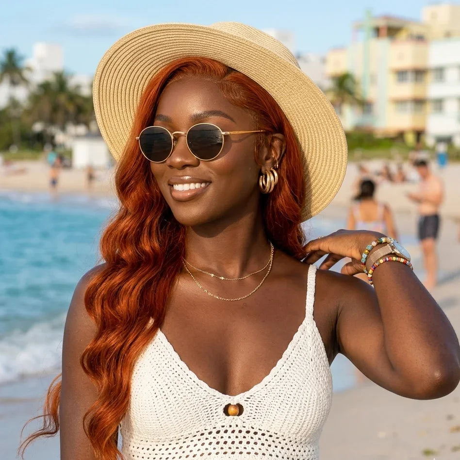 Body Wave 15A Transparent 13x4 Full Frontal 180 Density Ginger