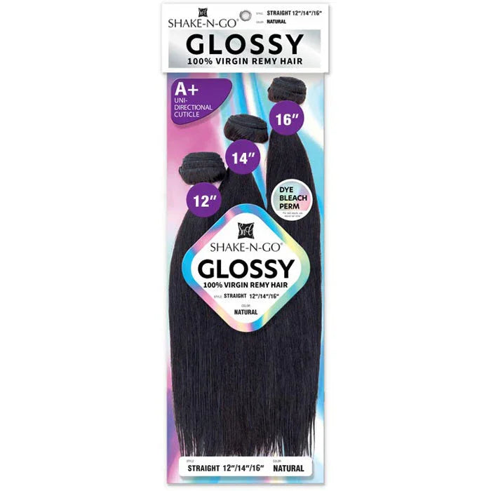 GLOSSY Straight Remy Hair: Natural Black & Natural | Lengths 10-26"