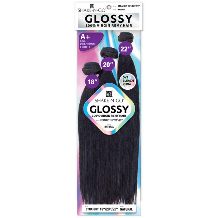 GLOSSY Straight Remy Hair: Natural Black & Natural | Lengths 10-26"