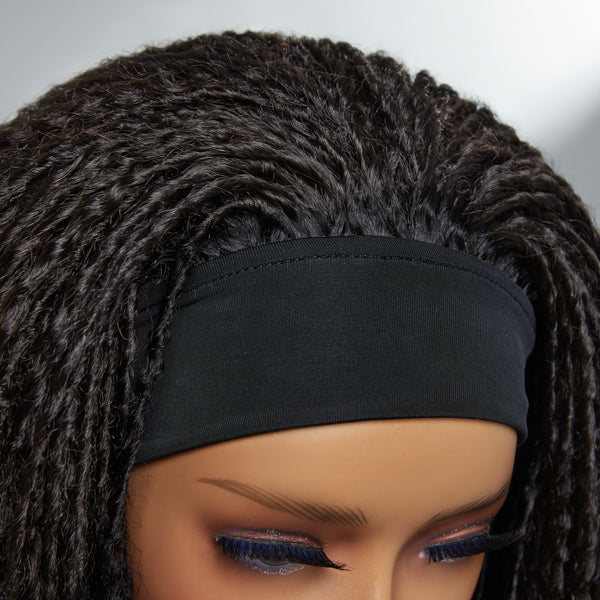 Vera Dolls TWIST | Throw On & Go Dreadlock Style Glueless Long Headband Wig 100% Human Hair (Get Free Trendy Headbands)