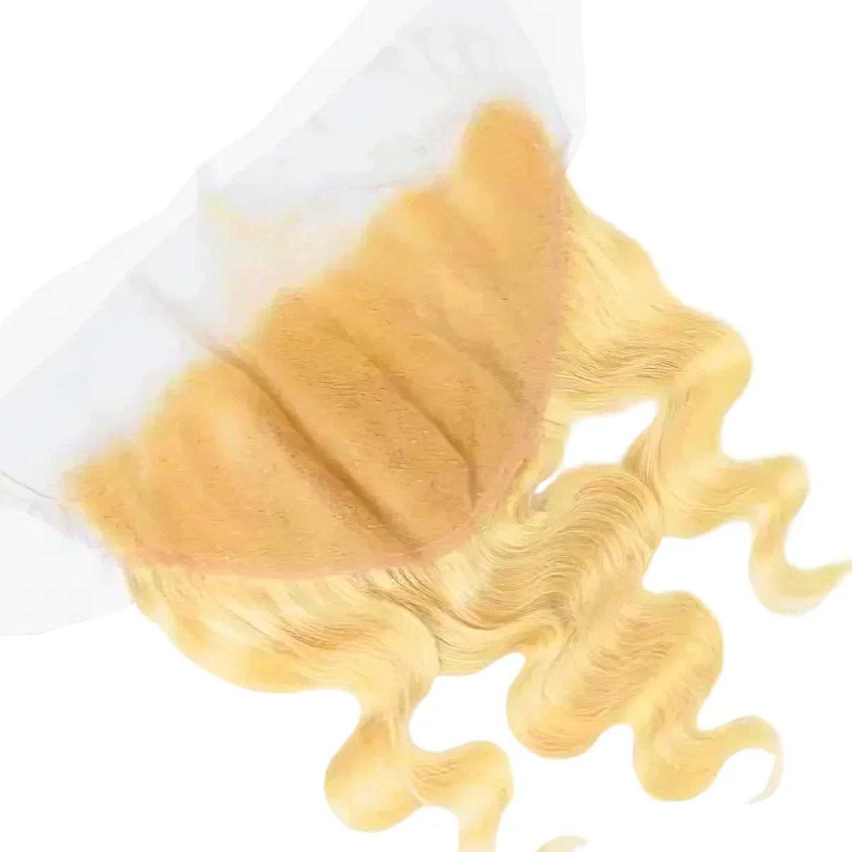 Blonde body wave human hair lace closure with natural-looking scalp base