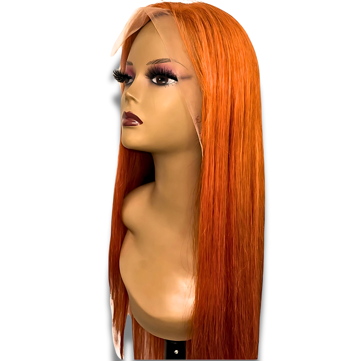 13x4 Burnt Orange Straight Wig | Human Hair Lace Front | Star Dust Collection