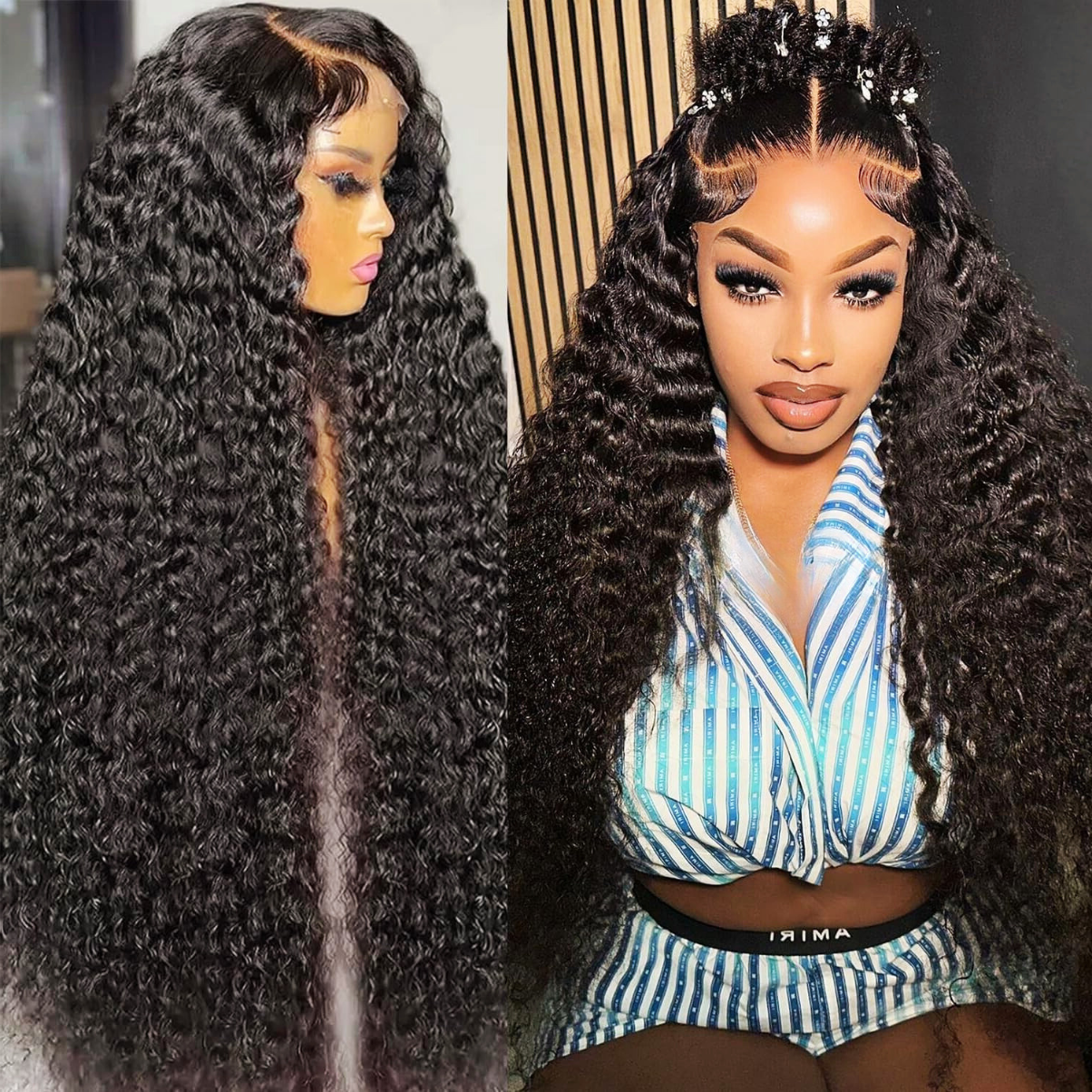 15A Natural Black 13x6 HD Lace Frontal Wig Human Hair Body Wave 180% Density 18"-40"