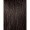 Smooth dark brown human hair wig with natural straight texture for versatile styling