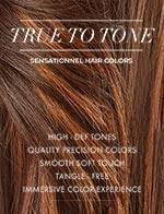 True to Tone human hair wig with rich brown tones, smooth texture, and natural color precision for immersive styling.