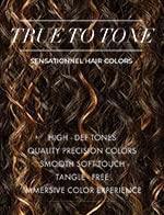 True to Tone human hair wig with rich, high-def tones and smooth soft-touch texture for natural styling