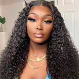 Malaysian Curly Natural 15A Grade HD Lace Frontal 13x6 Wig 200 Density