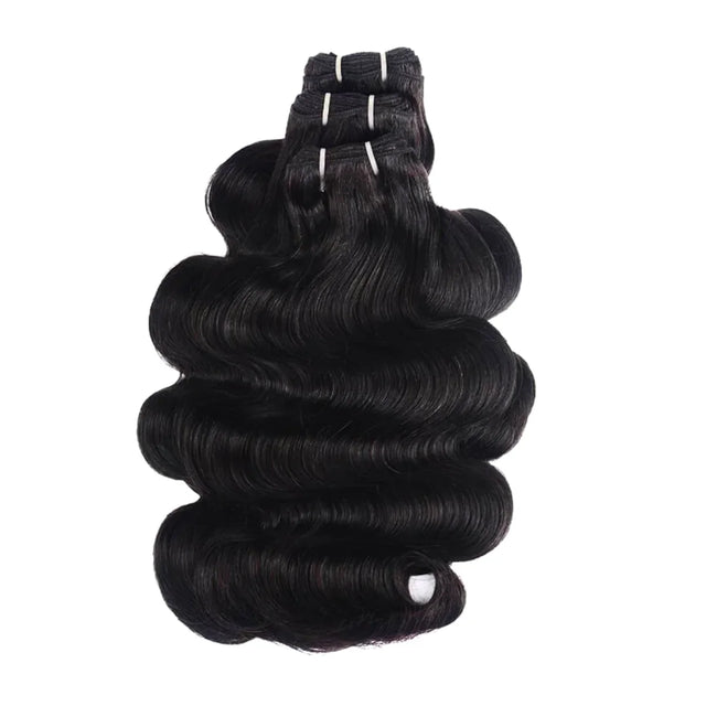 Black body wave human hair bundles with natural shine for styling
