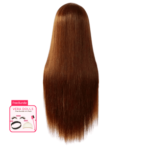 Vera Dolls 100% Human Hair 13x4 Chocolate Straight Glueless HD Lace Front Wig