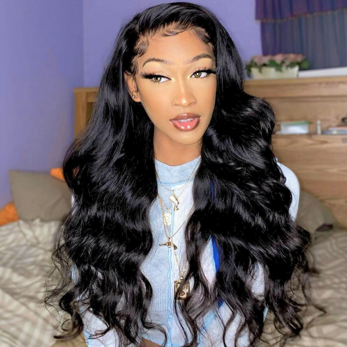 Body Wave Natural 15A Grade HD Lace Frontal 13x4 Wig 180 Density