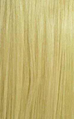 Blonde human hair bundles with smooth, straight texture for natural styling