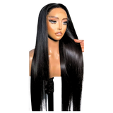 Vera Dolls 180% Density | 13x4 Straight Frontal HD Lace Wig                                            Glueless Free Part Long Wig 100% Human Hair