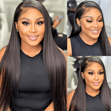 Vera Dolls 180% Density | 13x6 Straight Frontal HD Lace Wig                                            Glueless Free Part Long Wig 100% Human Hair