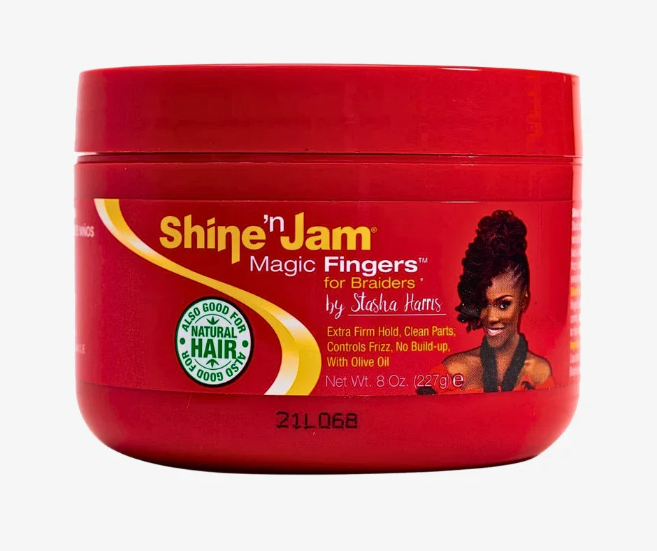 Shine 'n Jam Magic Fingers for Braiders Extra Firm Hold With Olive Oil Good For Natural Hair