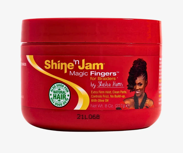 Shine 'n Jam Magic Fingers for Braiders Extra Firm Hold With Olive Oil Good For Natural Hair