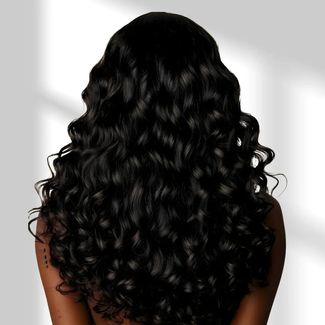 Burmese Wave Natural 15A Grade HD Lace Frontal 13x6 Wig 200 Density Back View