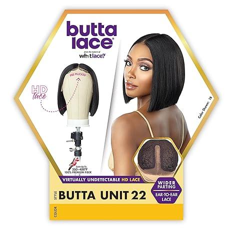 Butta Unit 22 human hair wig with HD lace, ear-to-ear parting, and natural bob style for seamless wear
