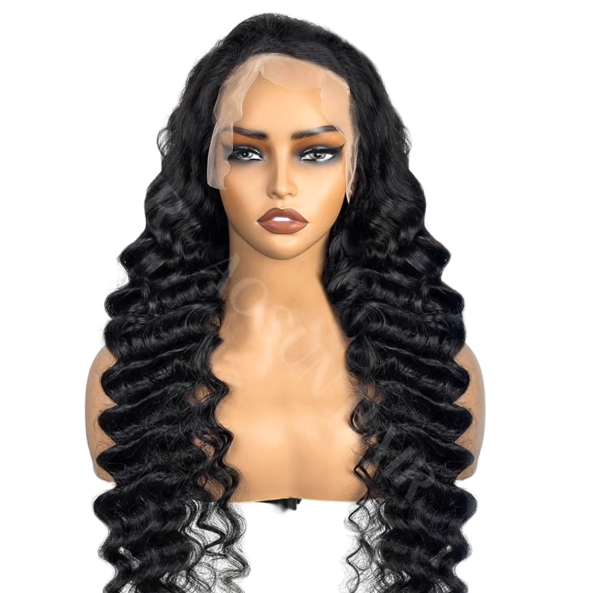 Deep Wave Natural 15A Grade HD Lace Frontal 13x4 Wig 180 Density