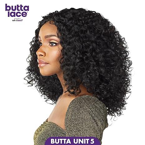 Butta Lace Unit 5 human hair wig with voluminous curly texture, natural styling for everyday wear