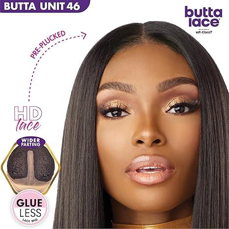HD lace human hair wig with pre-plucked edges, glueless design, wider parting for natural look