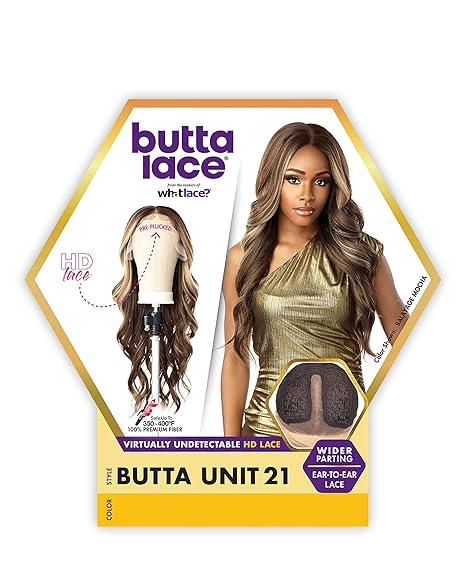 Butta Unit 21 HD lace wig with wider parting, ear-to-ear lace, and natural wavy human hair styling