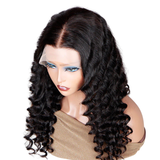 Deep Wave Natural 15A Grade HD Lace Frontal 13x4 Wig 180 Density