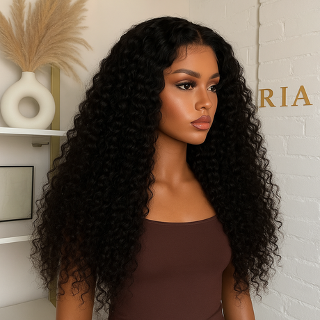 Veradolls 13x4 HD Lace Wig – Burmese Curly Texture, Invisible Knots, 180% Fullness