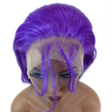 Straight 15A Transparent 13x4 Full Frontal 180 Density Purple